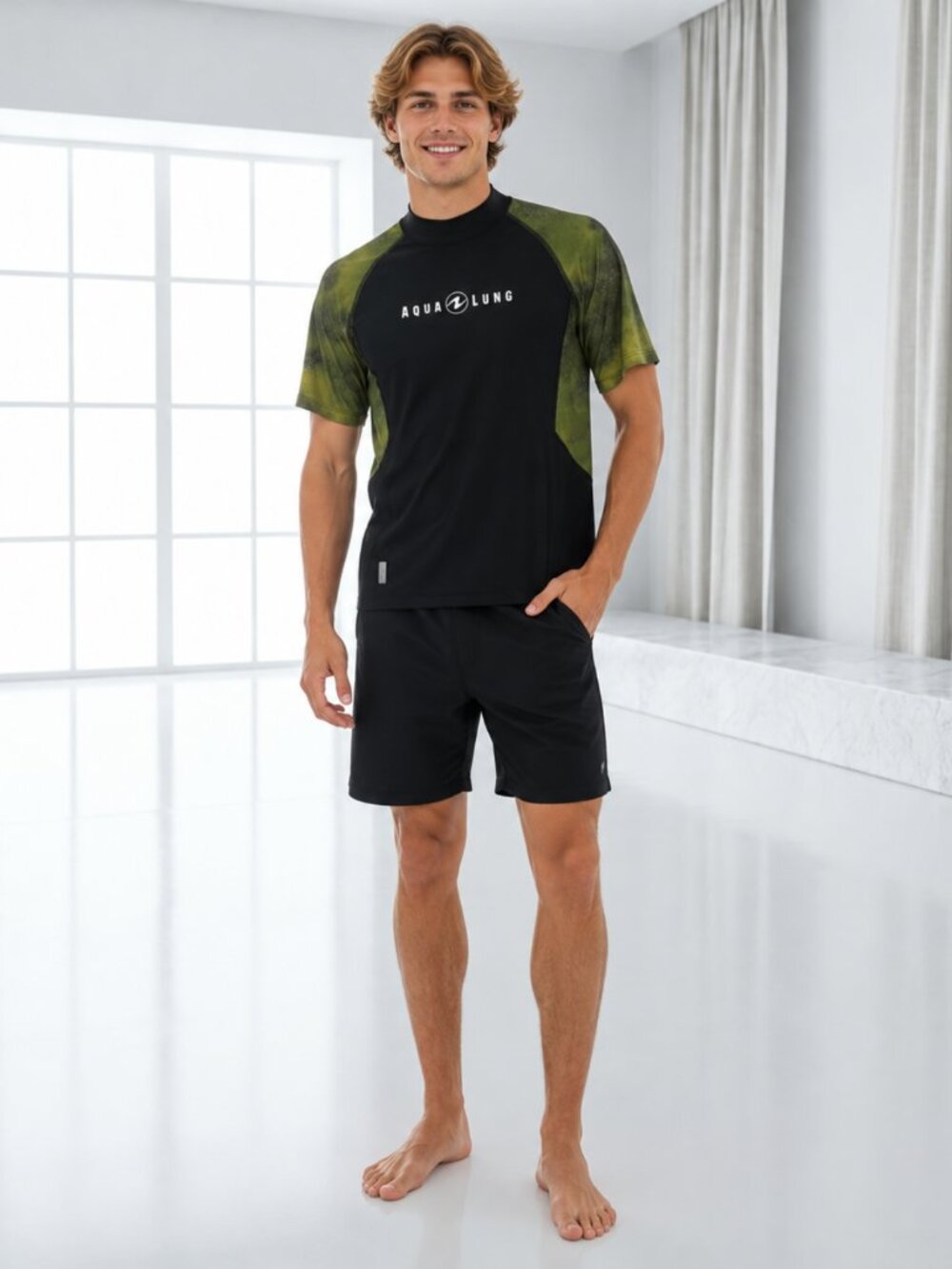Aqua Lung Galaxy Short Sleeve Dive Shirt Sun Protection Rash Guard